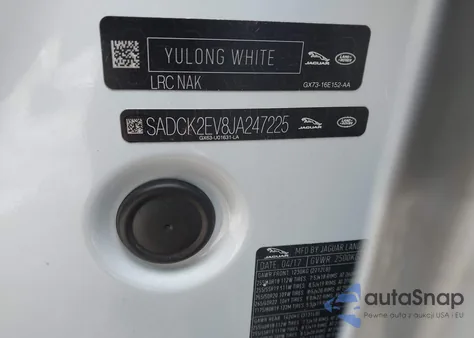 2018 Jaguar F-Pace 35T Prestige z USA, uszkodzony, nr VIN SADCK2EV8JA247225